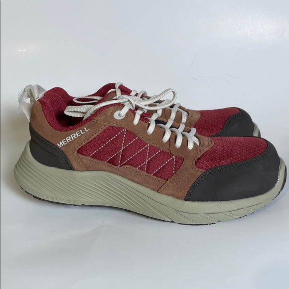 Merrell Tortoise Shell Burgundy and Brown Athletic Shoes, women’s size 6 - Picture 2 of 10